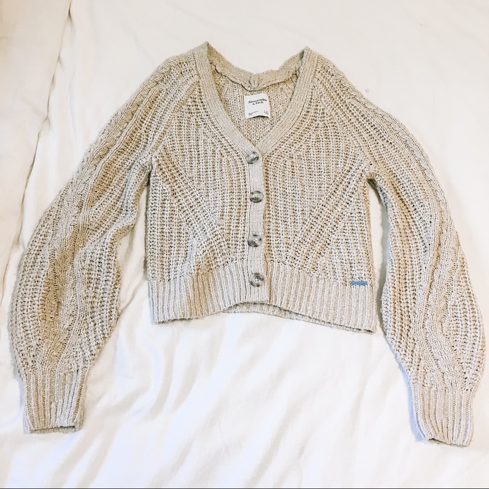 Bell Sleeved Latte Cardigan Sweater